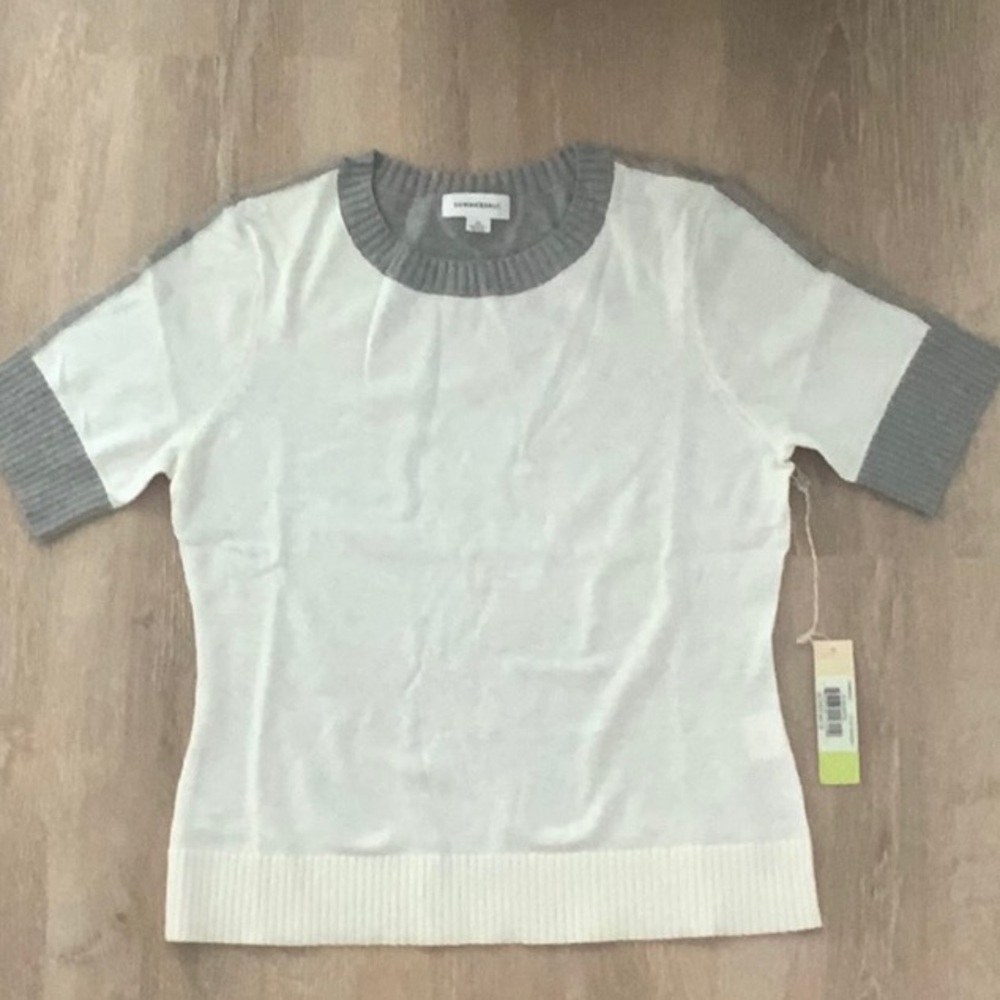 NWT Summersalt short sleeve crew neck sweater